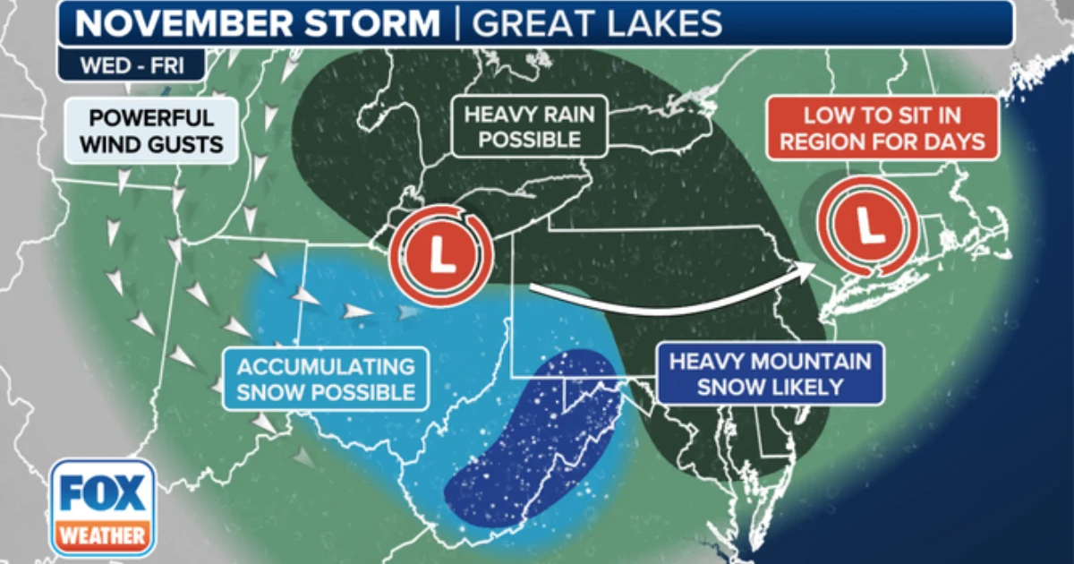 winter weather warnings issued for us, potential travel disruptions around thanksgiving