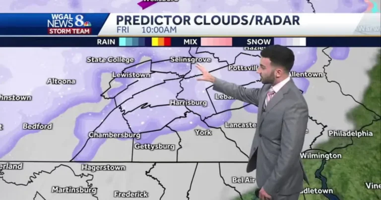 a snowstorm is expected to hit south-central pennsylvania on monday.