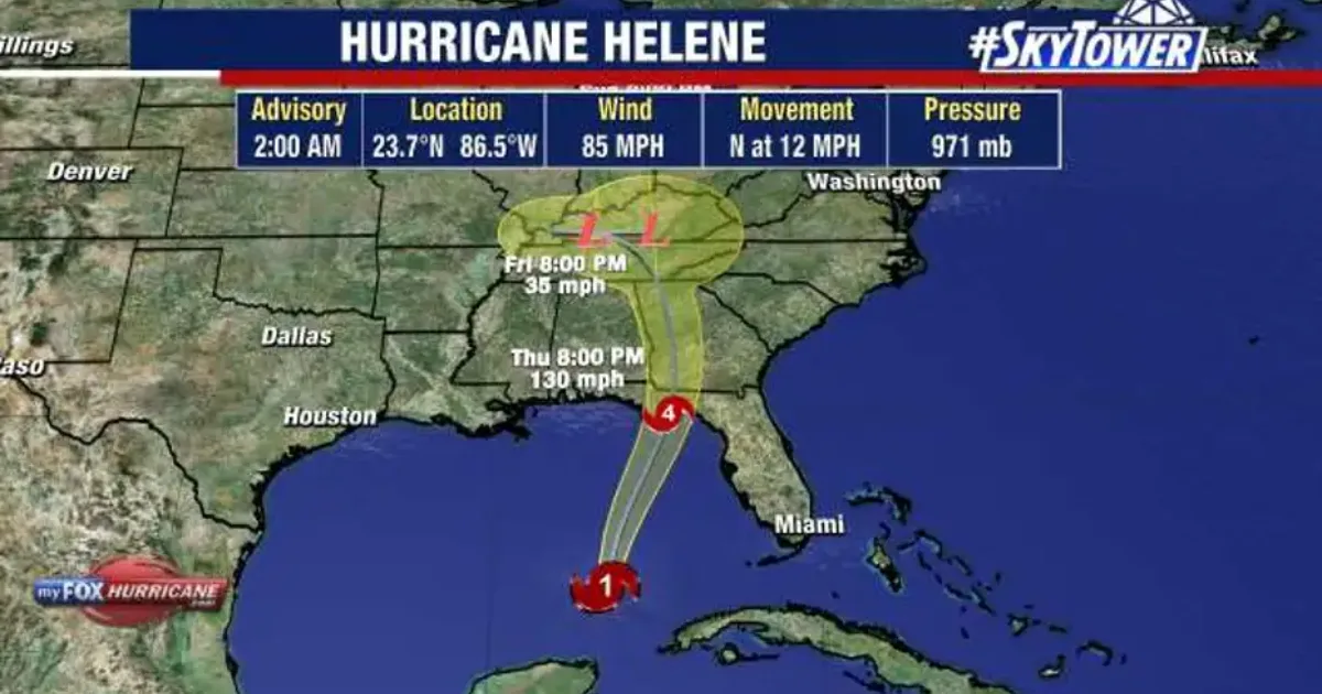 hurricane helene is expected to become a category 4 hurricane in florida.