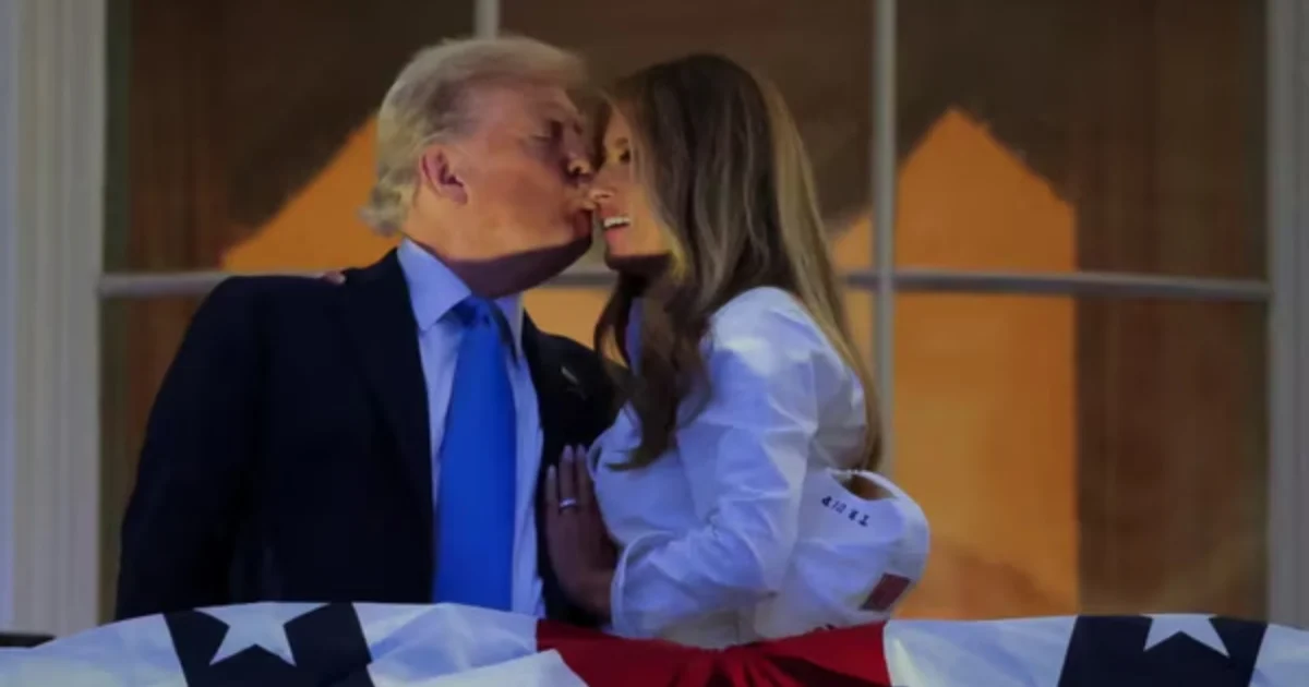 melania joins trump's signature dance at white house 4th of july celebration